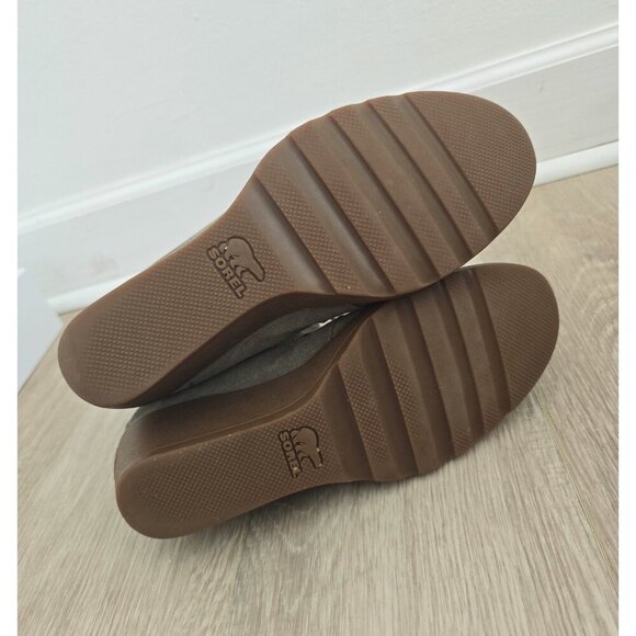 Sorel Toronto Olive Taupe Suede Leather Lace Up Wedge Above Ankle Boots 9.5 - Picture 13 of 13